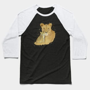 Lioness with Baby - Cat - Predator - Africa Baseball T-Shirt